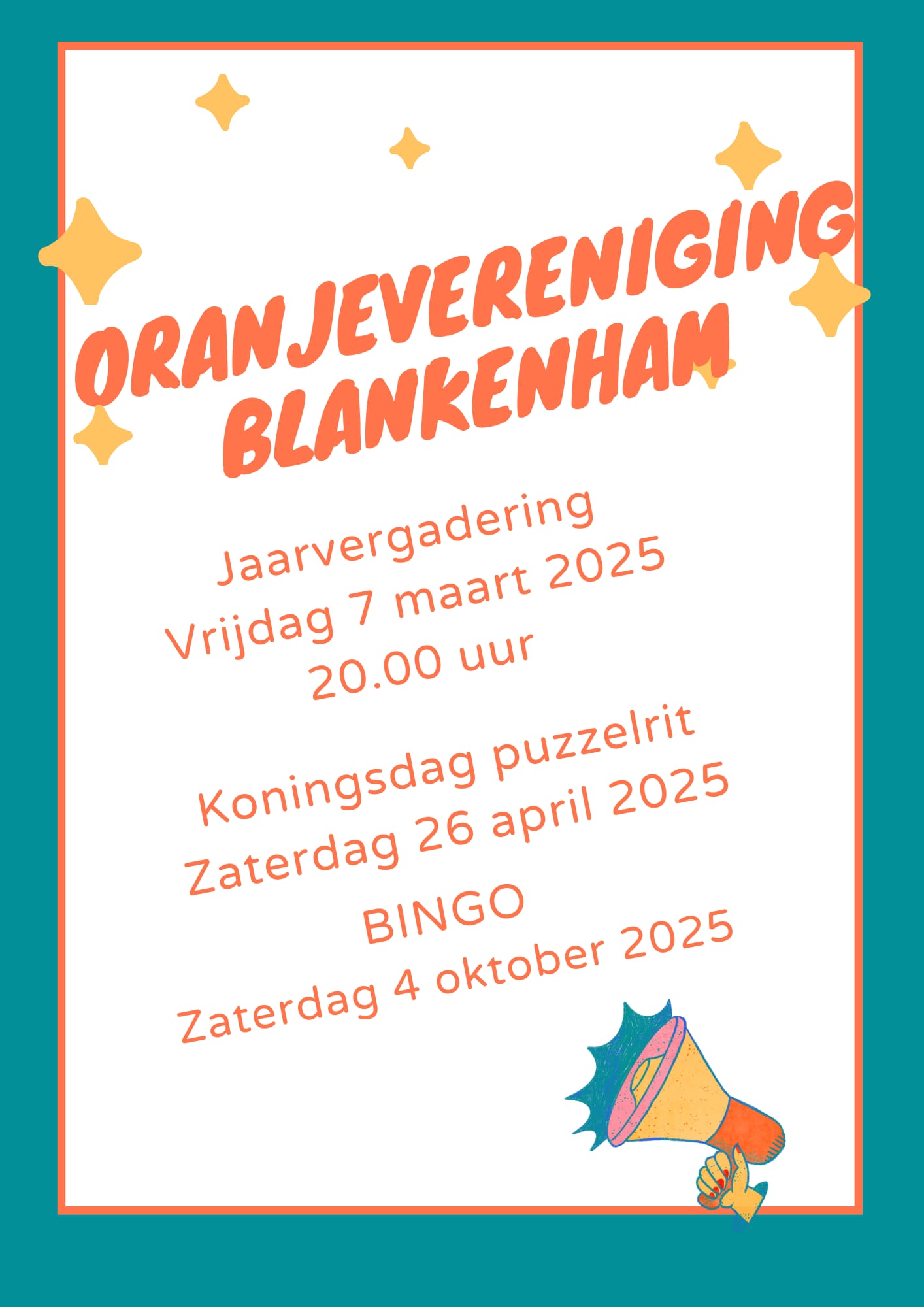 Oranjevereniging 2025 activiteiten